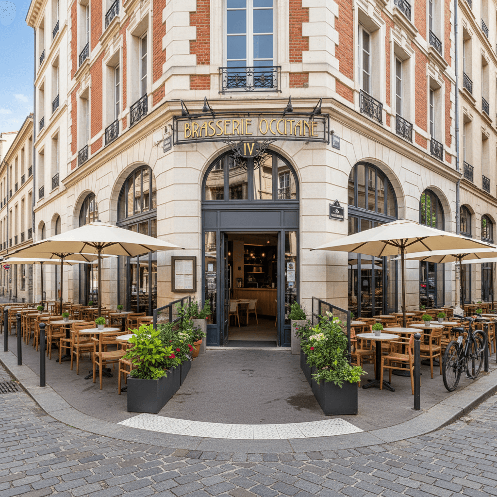 Bar-brasserie 350m² à Toulouse : terrasse - licence IV