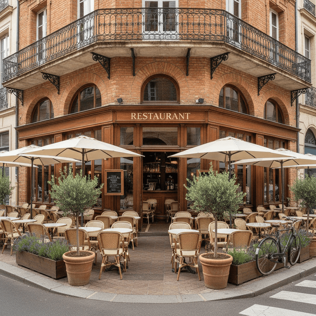 Restaurant 180m² à Toulouse : terrasse - extraction