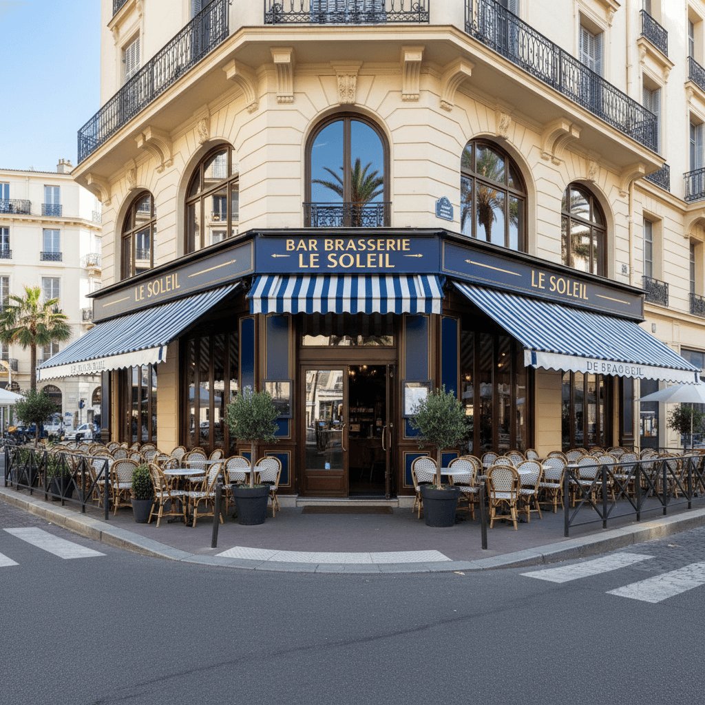 Bar-brasserie 80m² à Nice : terrasse - extraction