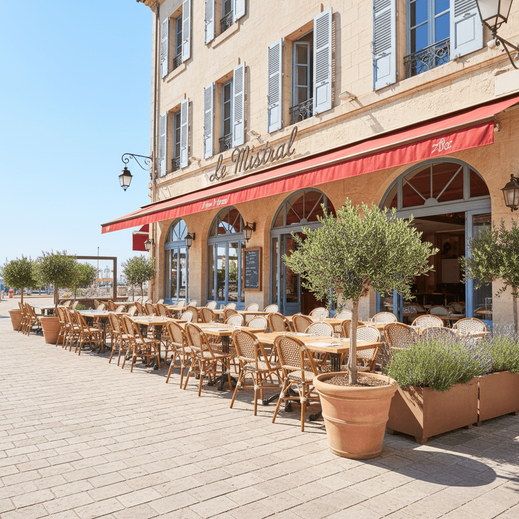 Restaurant à Marseille : terrasse - licence IV