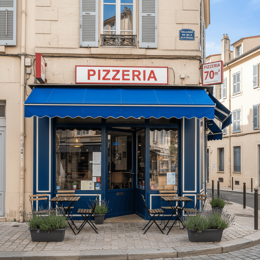 Fast-food 70m² à Marseille : terrasse - extraction