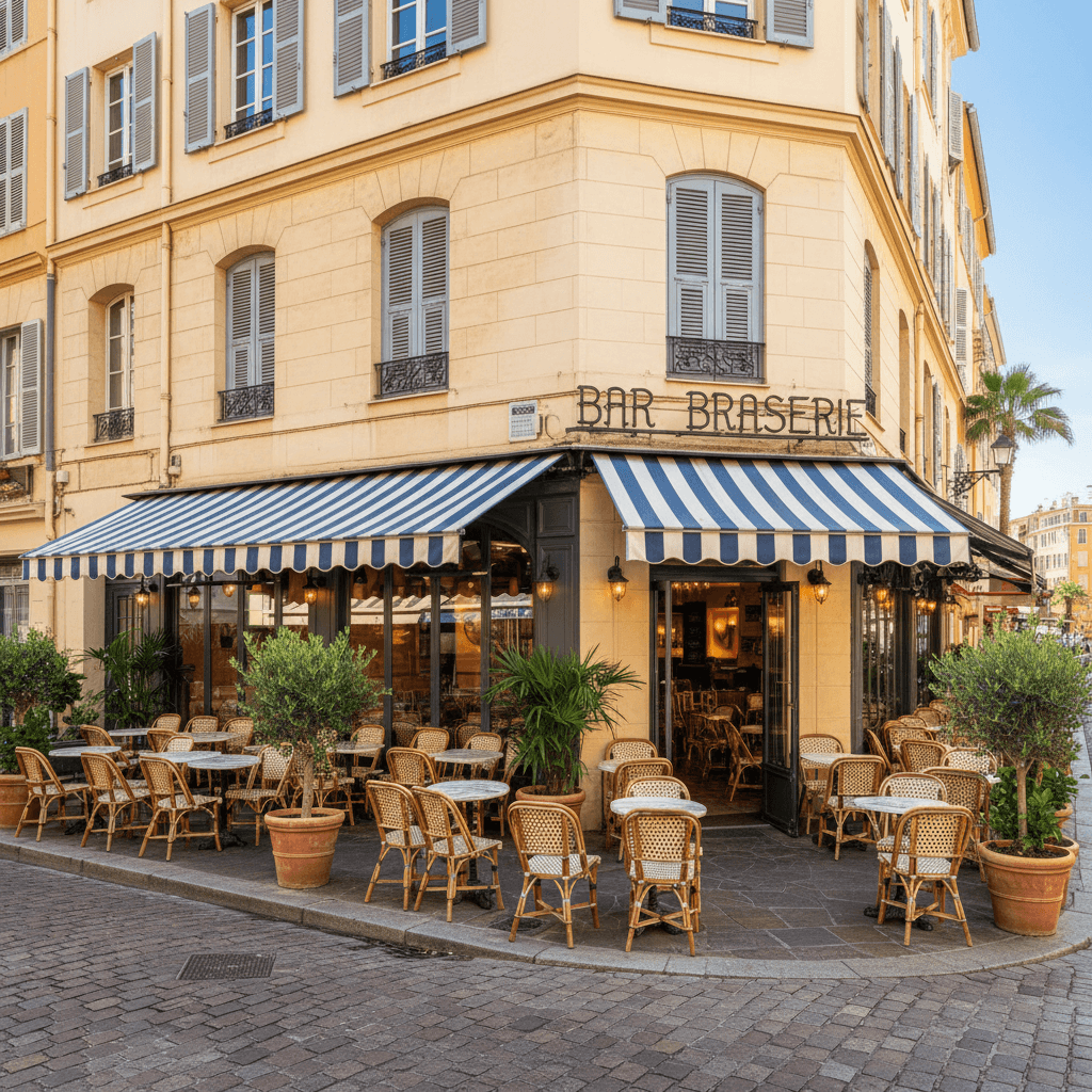 Bar-brasserie 70m² à Nice : terrasse - licence IV