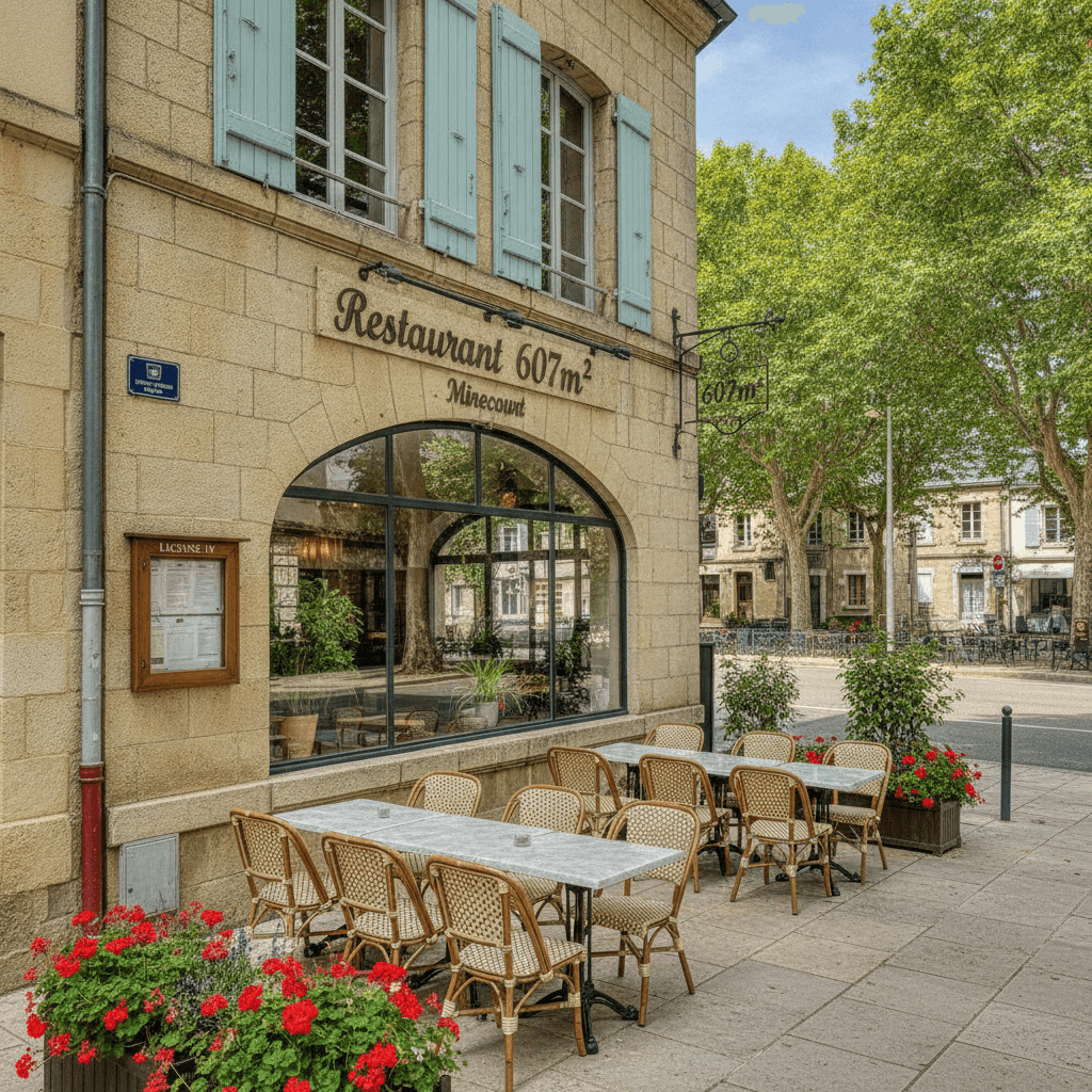 Restaurant 607m² à Mirecourt : terrasse - licence IV