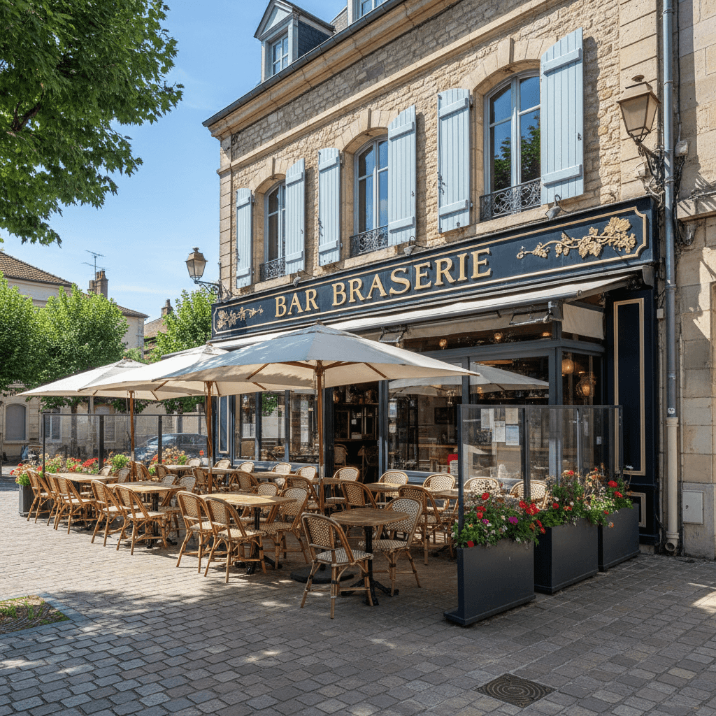 Bar-brasserie 230m² à Dijon : terrasse - licence IV