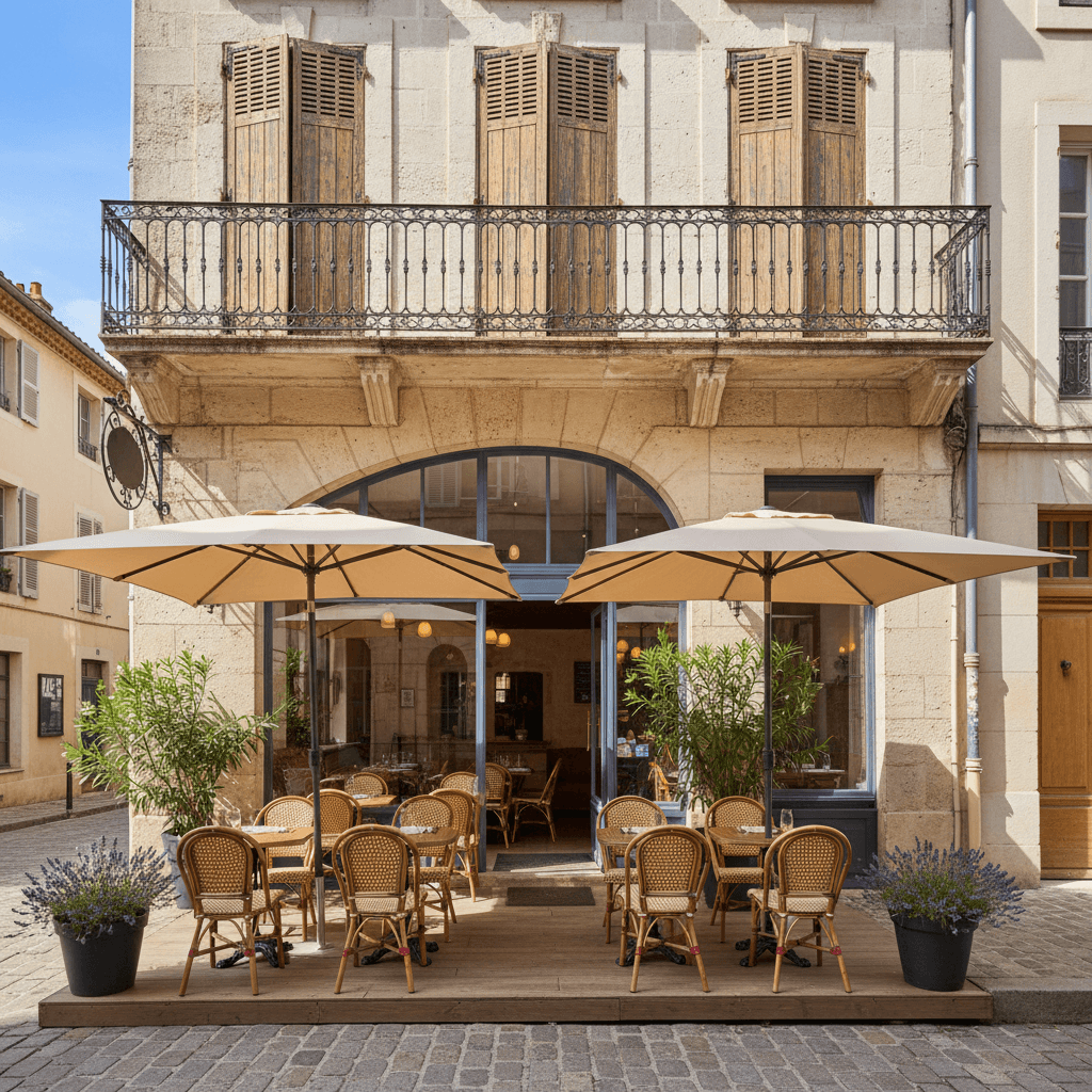 Restaurant à Montpellier : terrasse - extraction