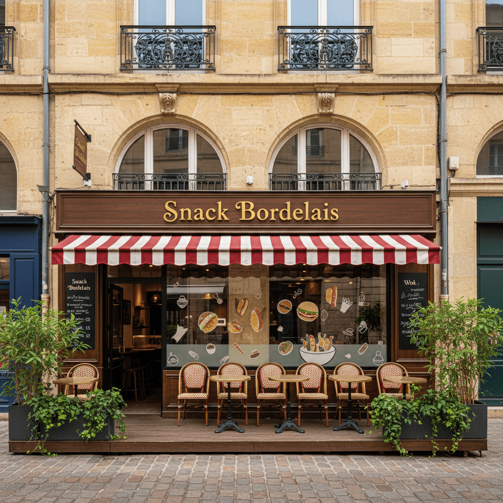 Snack 50m² à Bordeaux : terrasse