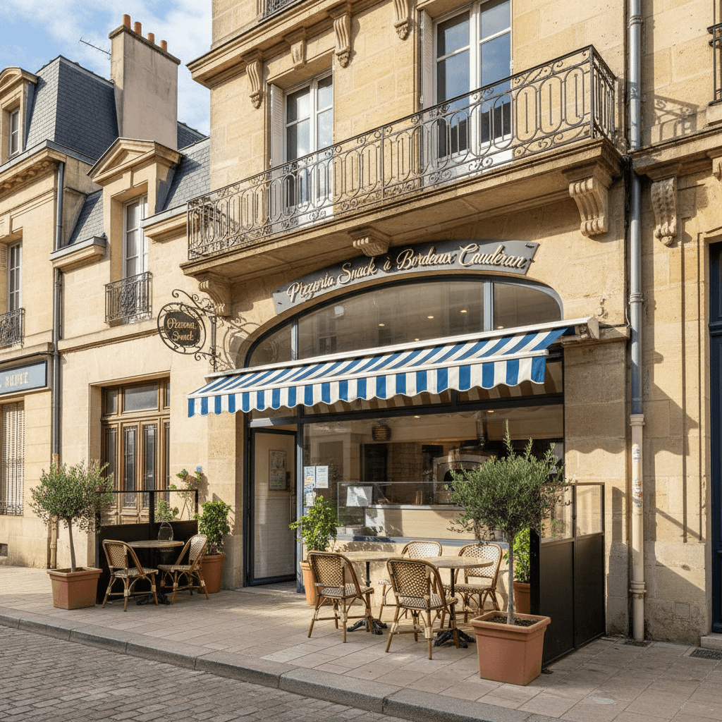 Fast-food 30m² à Bordeaux : terrasse - extraction