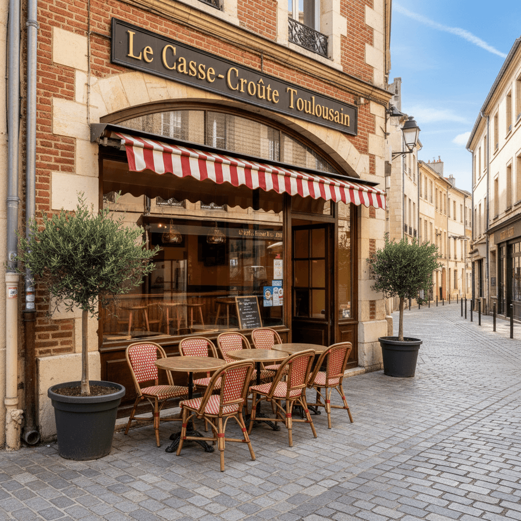 Snack 100m² à Toulouse : terrasse - cuisine équipée