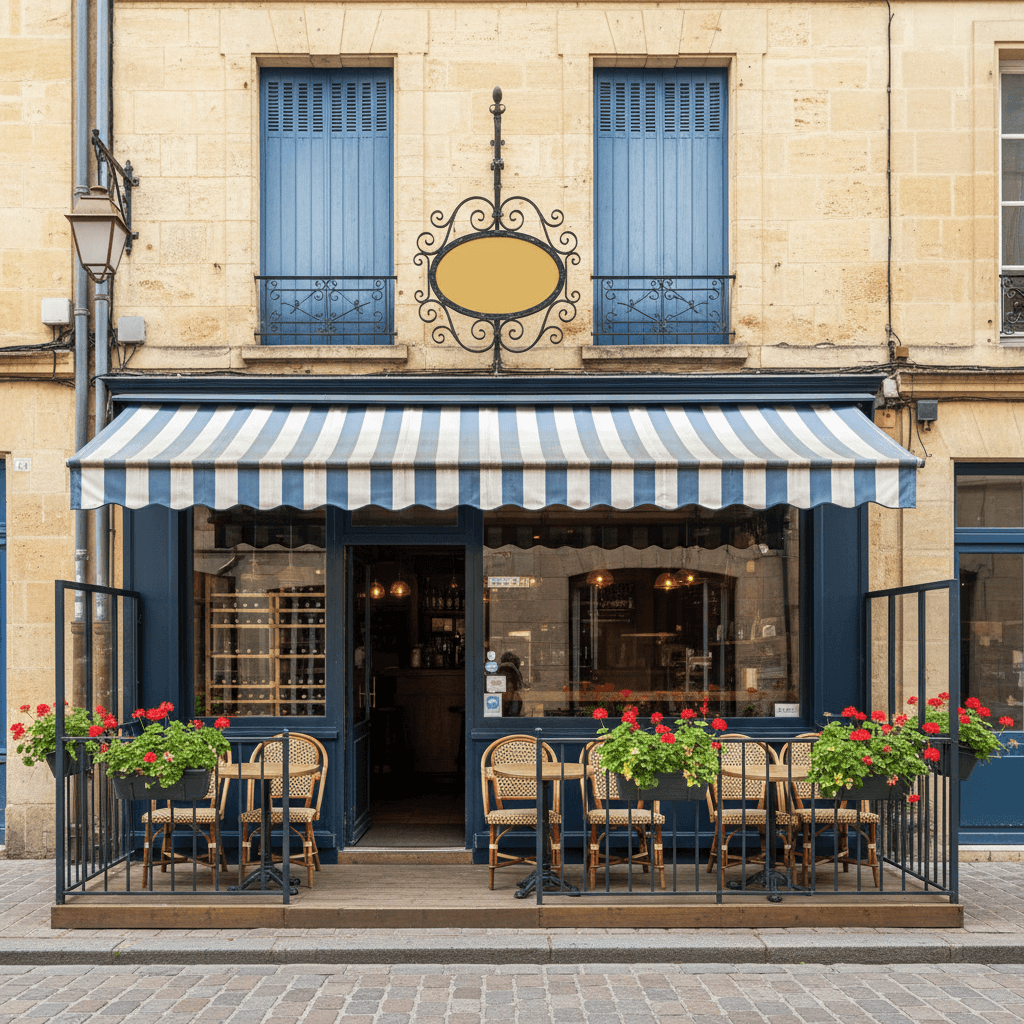 Bar-brasserie 77m² à Bordeaux : terrasse - licence IV