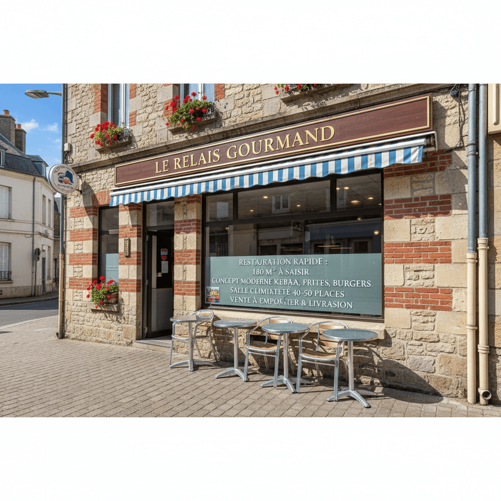 Fast-food 180m² à Lillebonne : terrasse - extraction