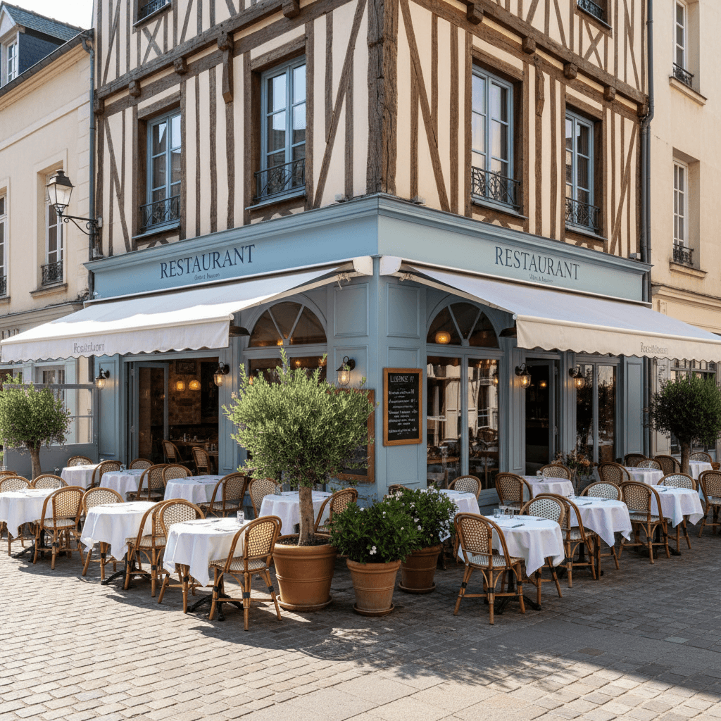 Restaurant 50m² à Rouen : terrasse - licence IV