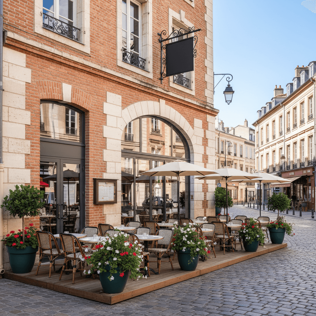 Restaurant 160m² à Toulouse : terrasse - licence IV