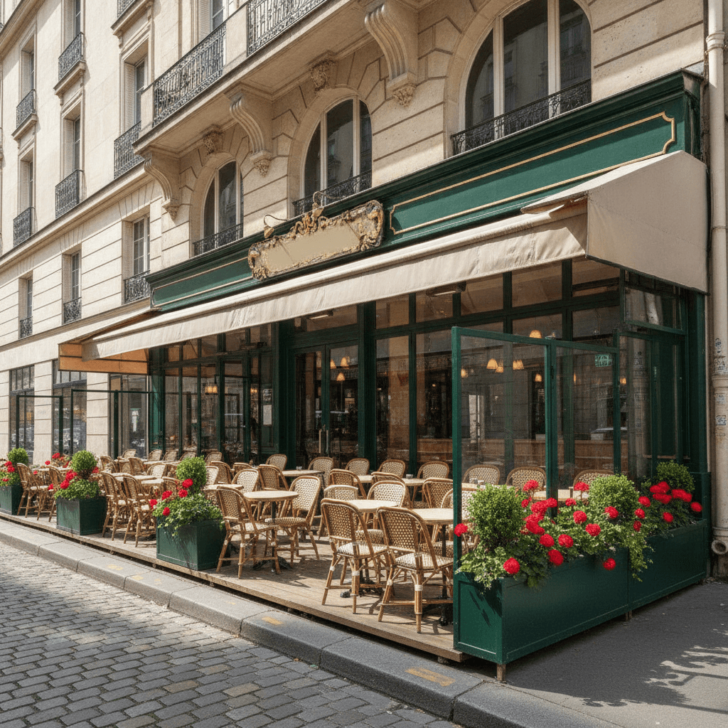Bar-brasserie 60 couverts à Paris : terrasse - licence IV