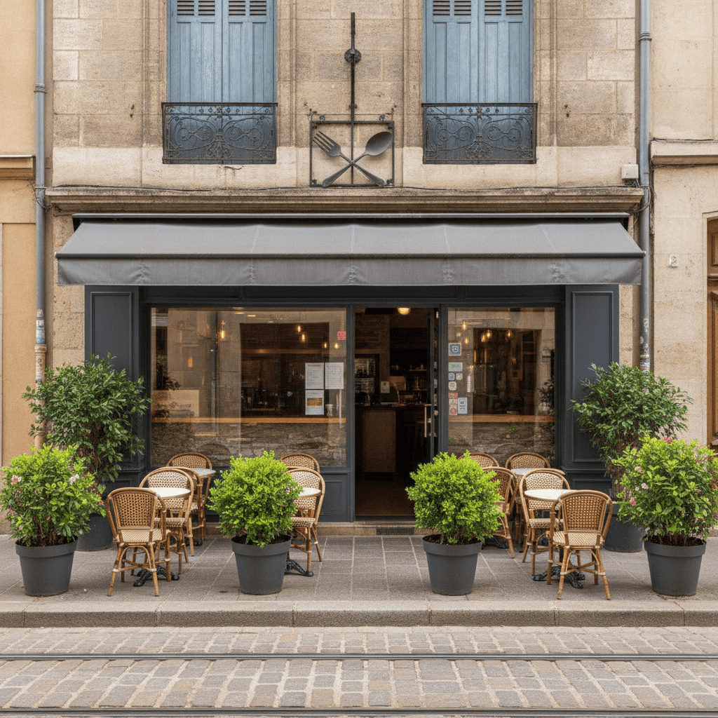Fast-food 120m² à Lyon : terrasse - licence IV