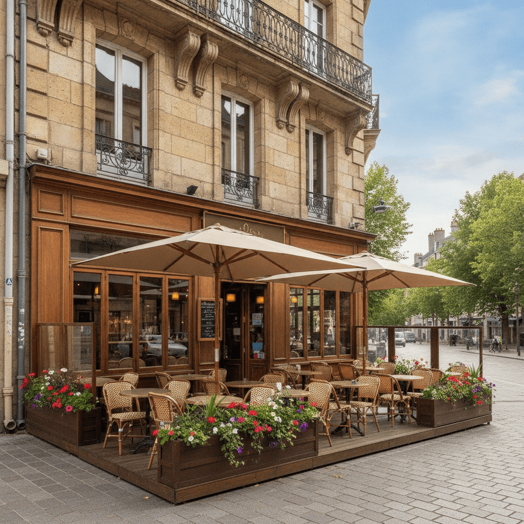 Restaurant 160m² à Nantes : terrasse - licence IV