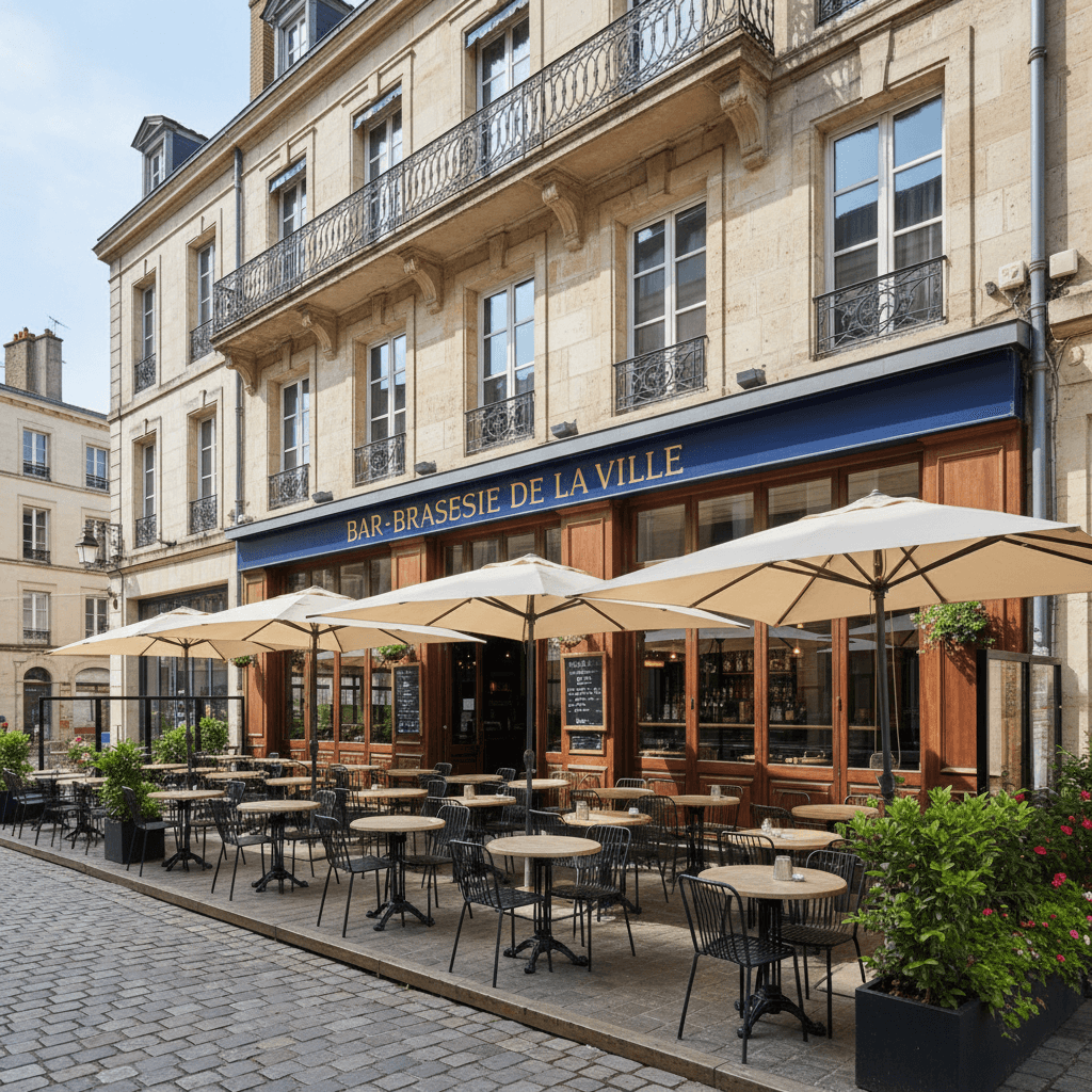 Bar-brasserie 150m² à Nantes : terrasse - licence IV