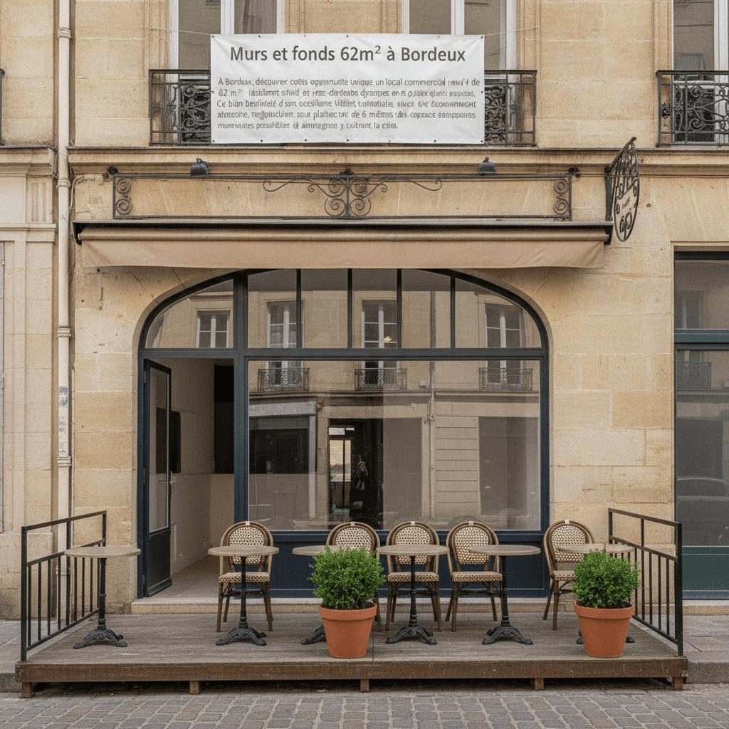 Murs et fonds 62m² à Bordeaux
