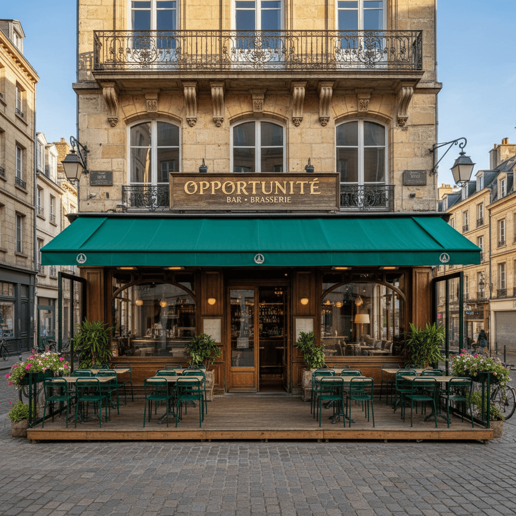 Bar-brasserie 260m² à Nantes : terrasse - licence IV