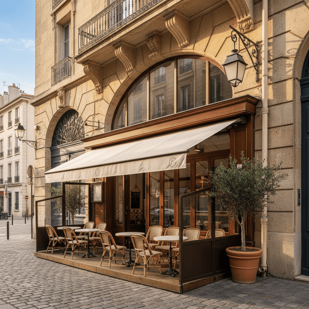 Fast-food à Marseille : terrasse - licence IV