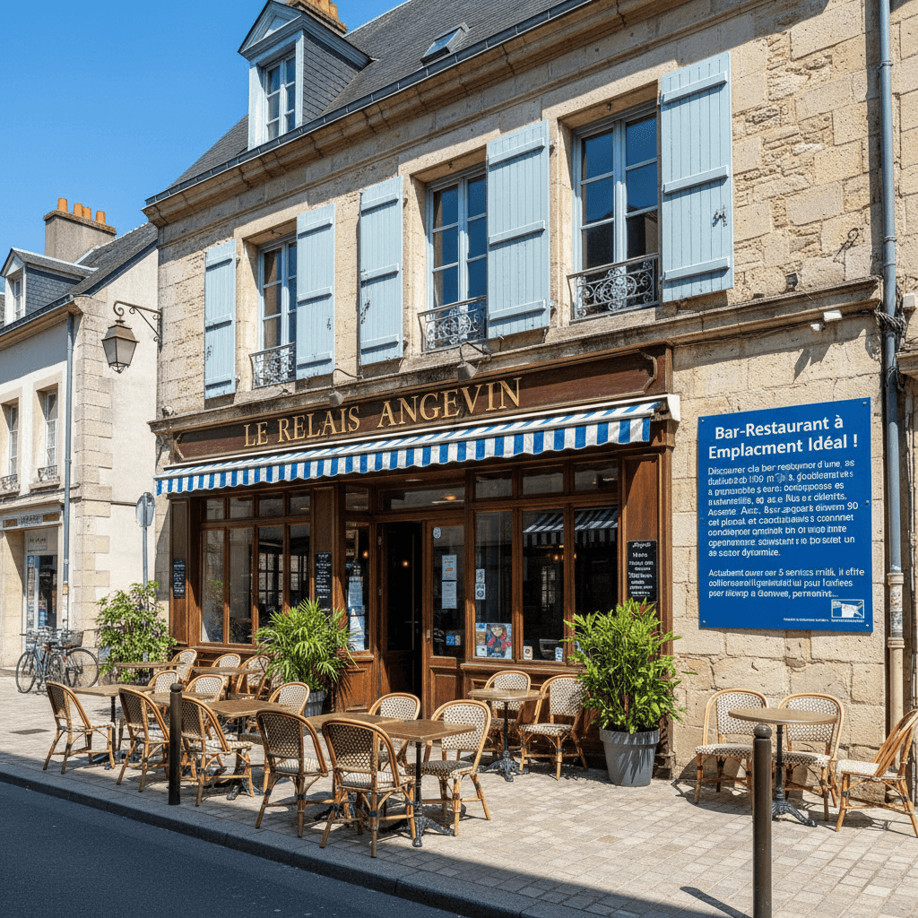 Bar-brasserie 150m² à Angers : terrasse - licence IV