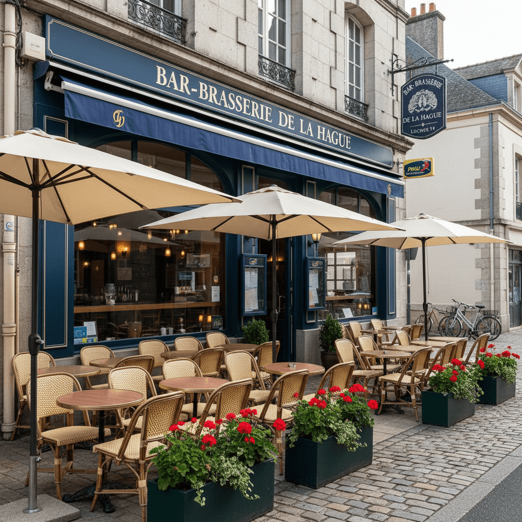 Bar-brasserie à La Hague : terrasse - licence IV