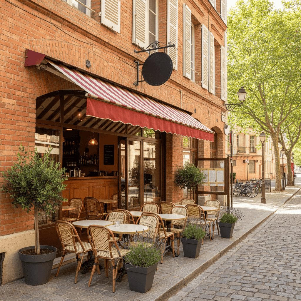 Restaurant 53m² à Toulouse : terrasse - extraction