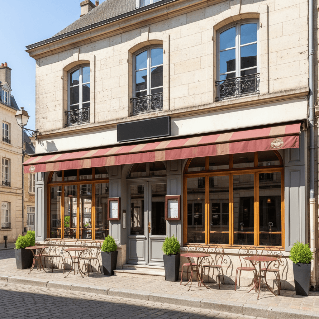 Restaurant 412m² à Reims : terrasse - licence IV