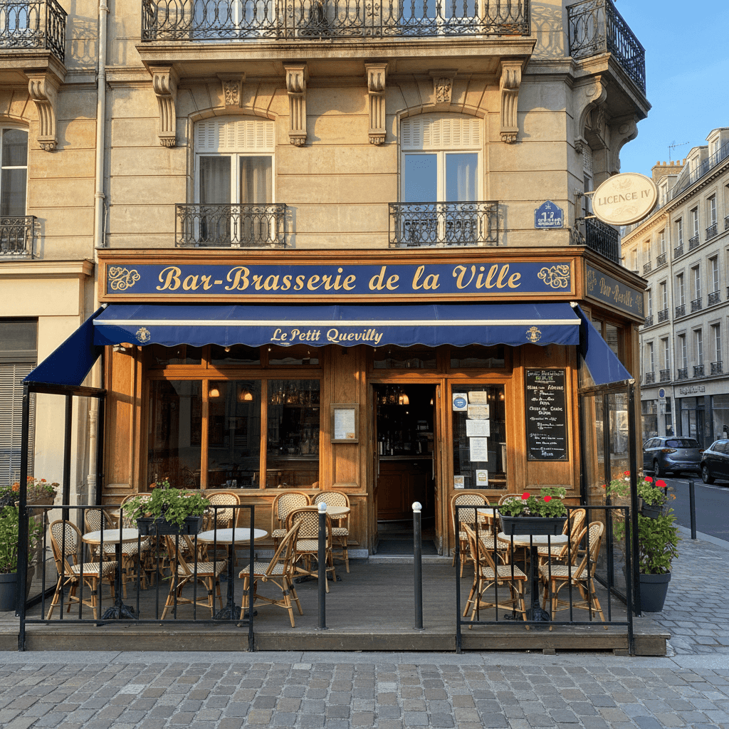 Bar-brasserie à Le Petit-Quevilly : terrasse - licence IV