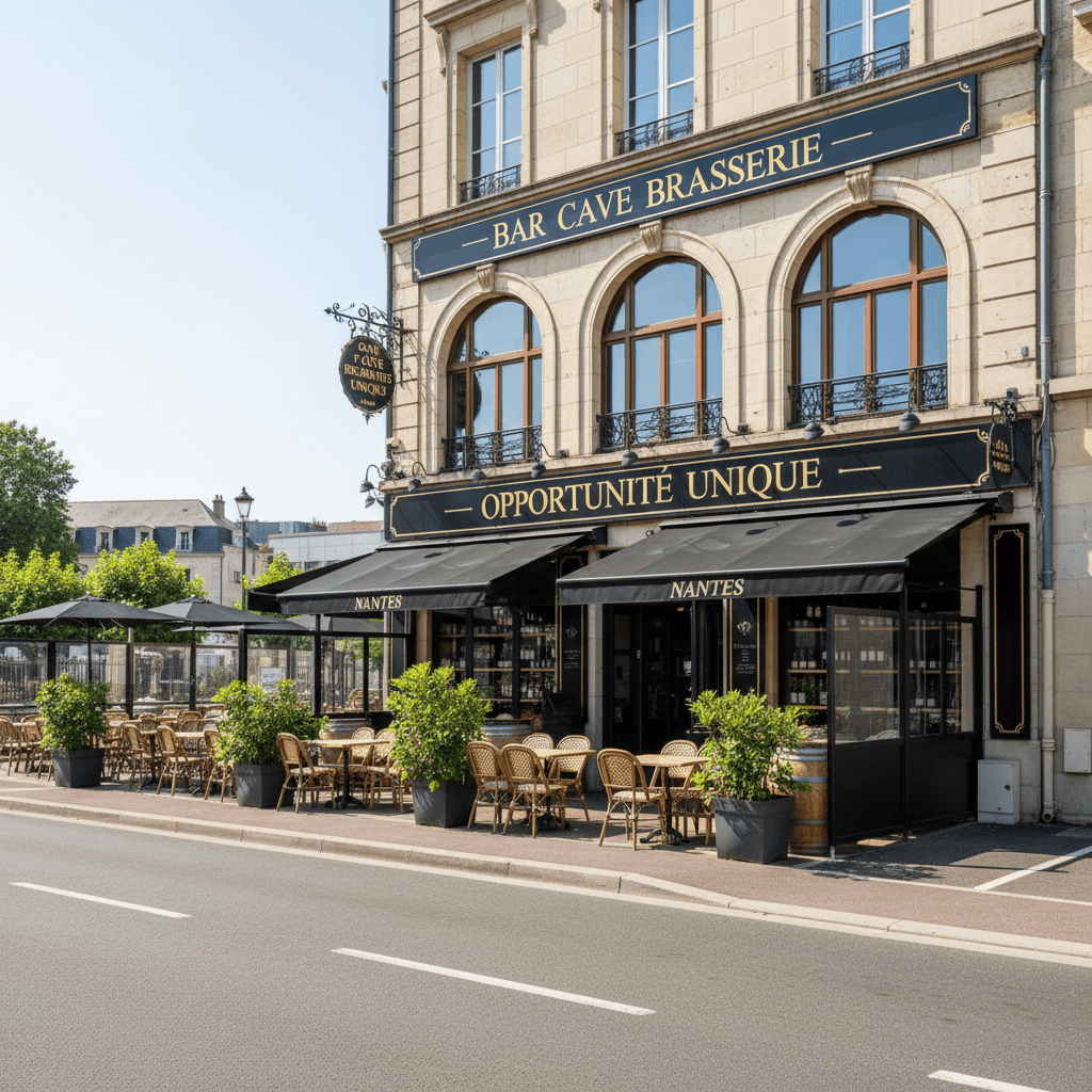 Bar-brasserie 530m² à Nantes : terrasse - licence IV