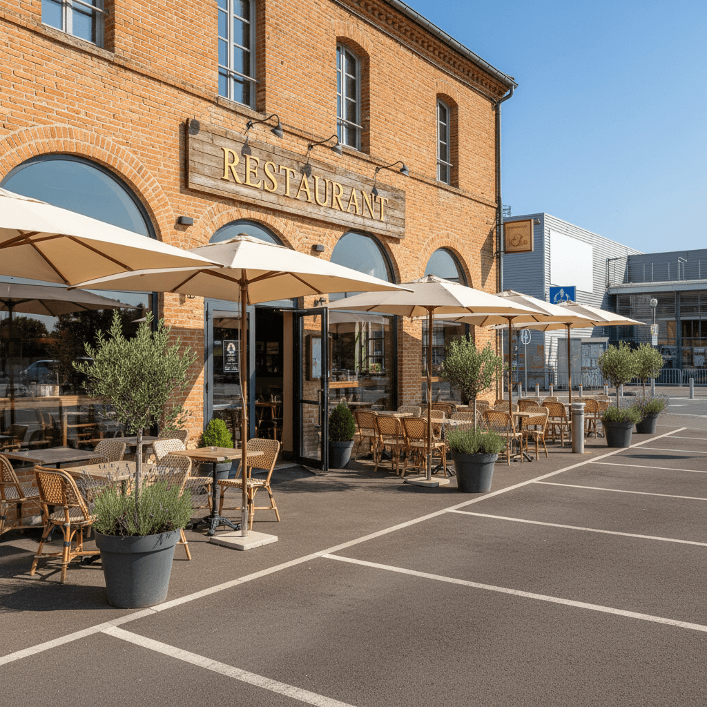 Restaurant 180m² à Toulouse : terrasse - licence IV