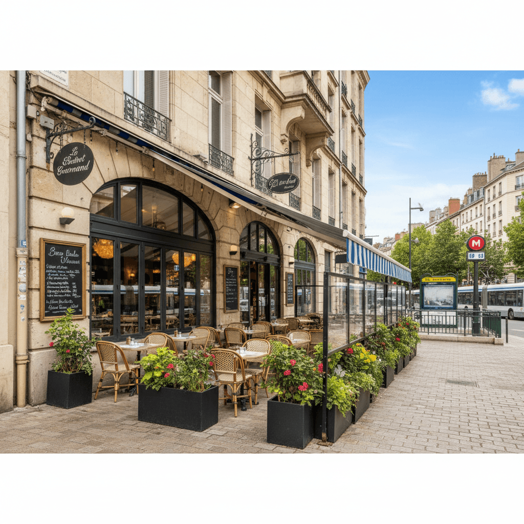 Restaurant 112m² à Lyon : terrasse - extraction