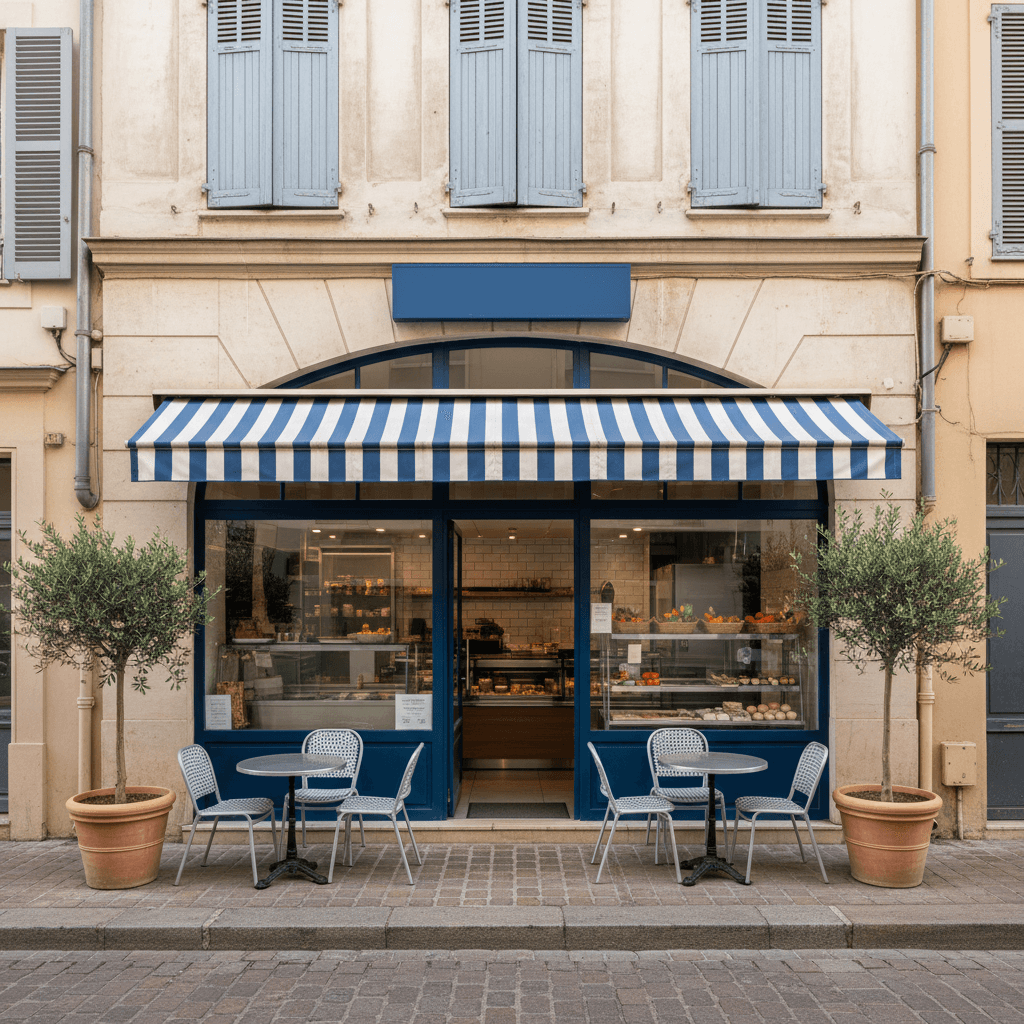Snack à Nice : terrasse - cave/réserve