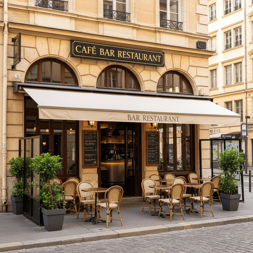 Bar-brasserie 60m² à Lyon : terrasse - licence IV