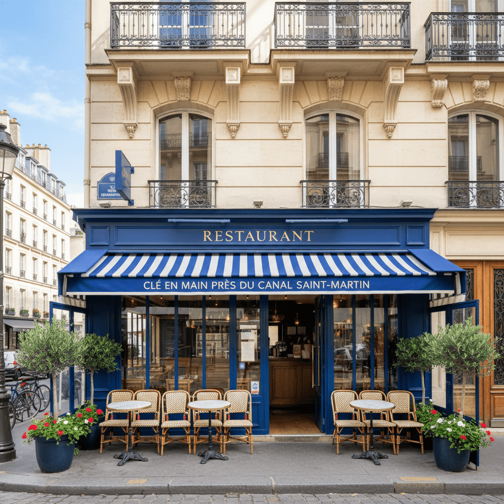 Restaurant clé en main près du canal Saint-Martin