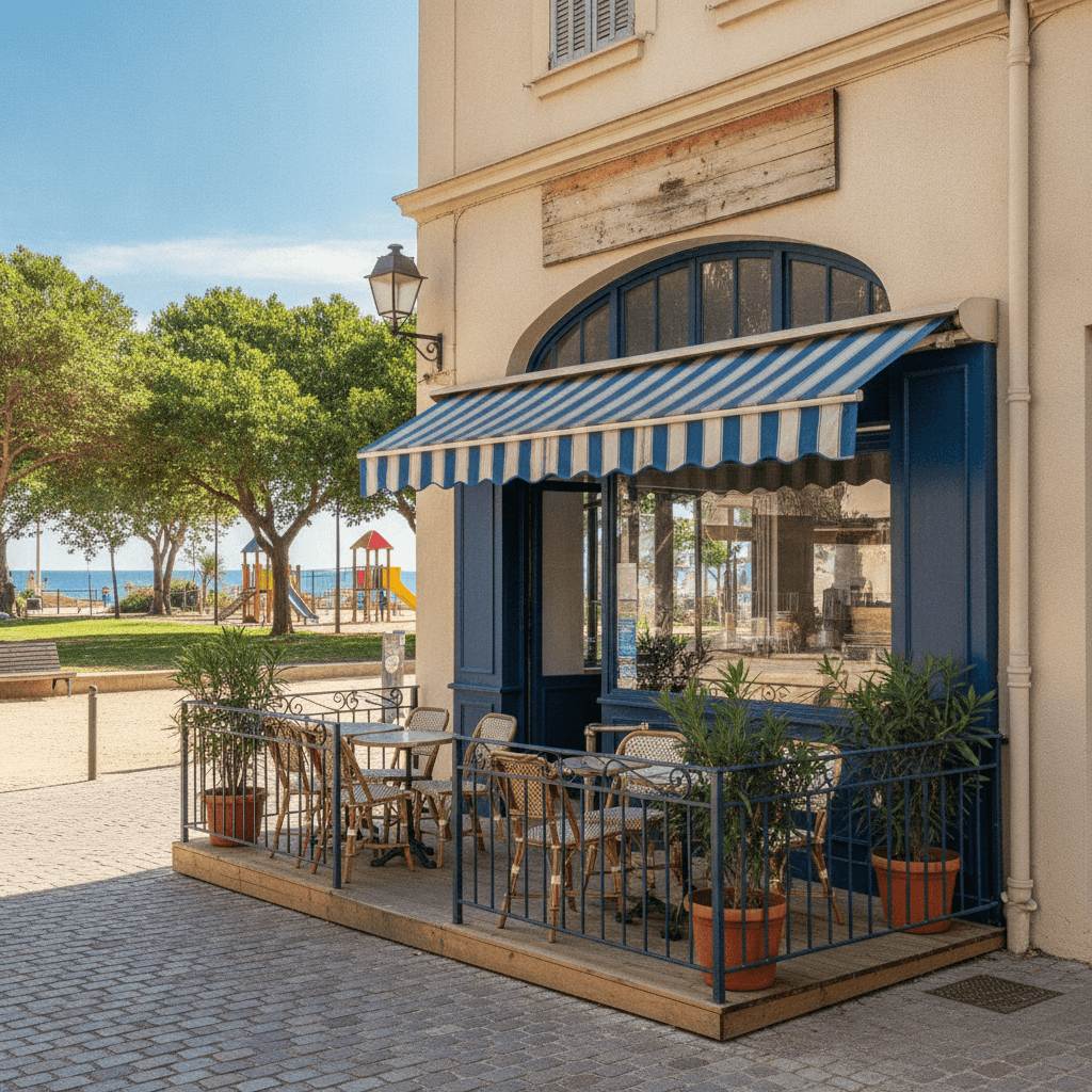 Snack 100m² à Marseille : terrasse - licence IV