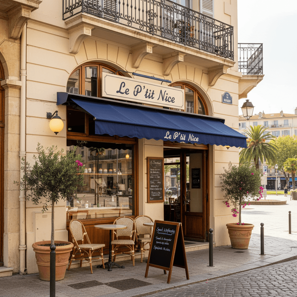 Snack à Nice : terrasse - extraction