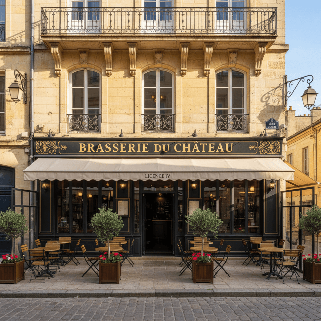 Bar-brasserie 150m² à Bordeaux : terrasse - licence IV