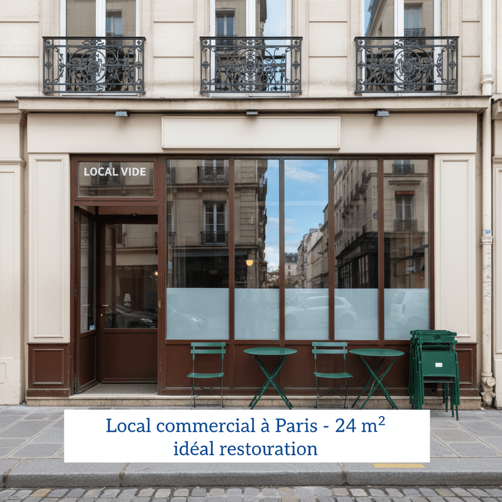 Local commercial à Paris - 24 m² idéal restauration