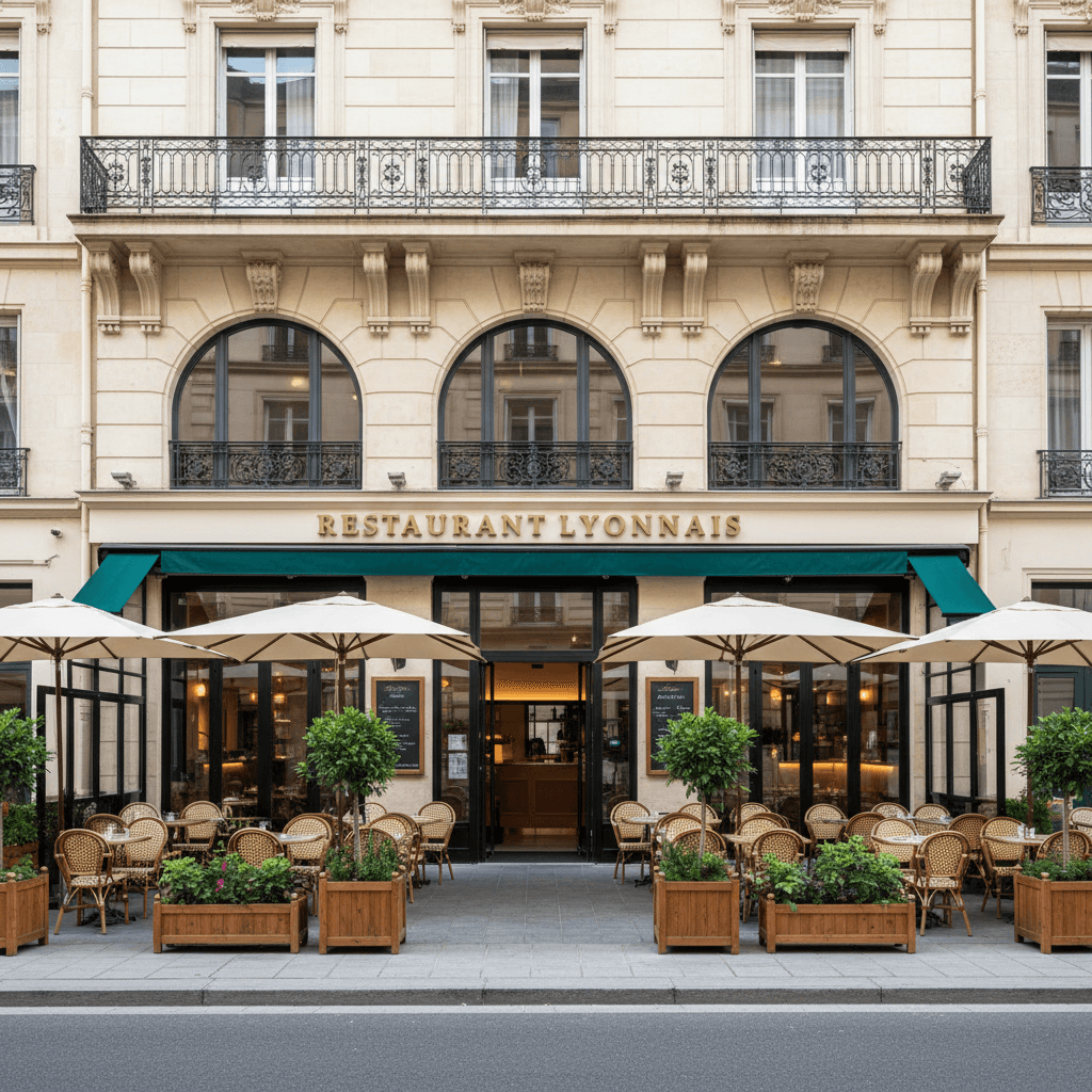 Restaurant 700m² à Lyon : terrasse - licence IV