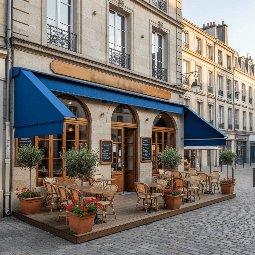 Restaurant à Angers : terrasse - extraction