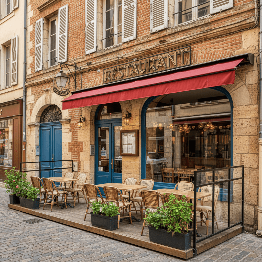 Restaurant 50m² à Toulouse : terrasse - licence IV