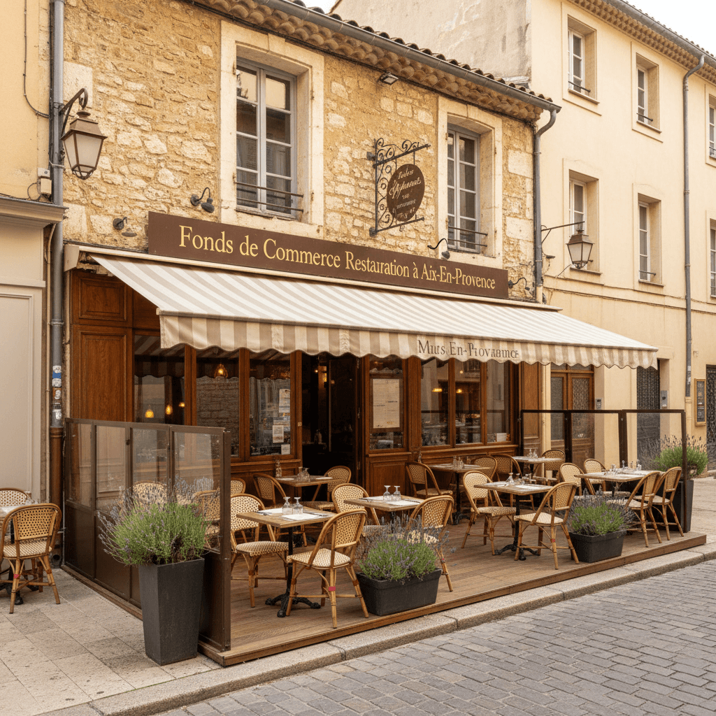 Restaurant 100m² à Aix-En-Provence : terrasse - licence IV