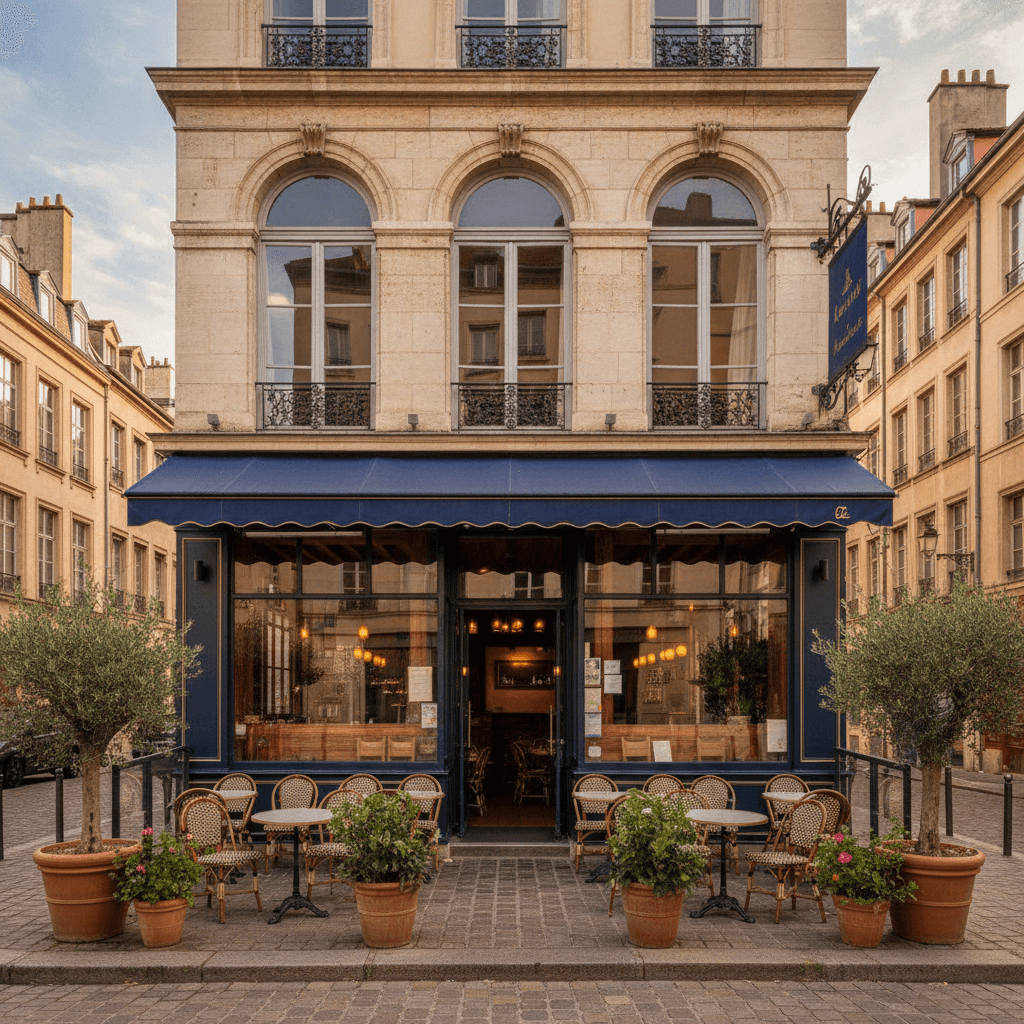 Restaurant 90m² à Lyon : terrasse - extraction