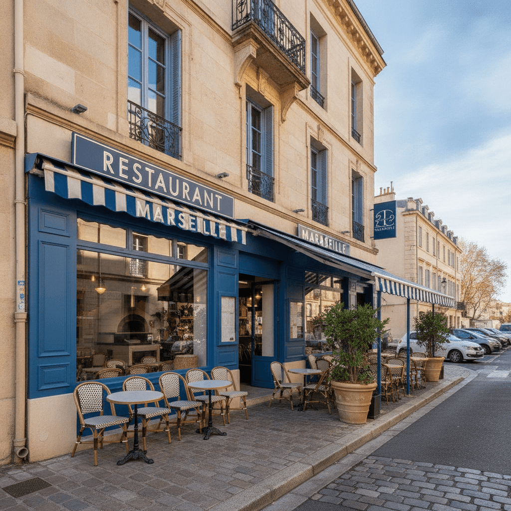 Restaurant 100m² à Marseille : terrasse - licence IV