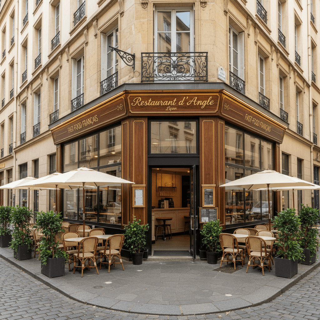 Fast-food 100m² à Lyon : terrasse - extraction