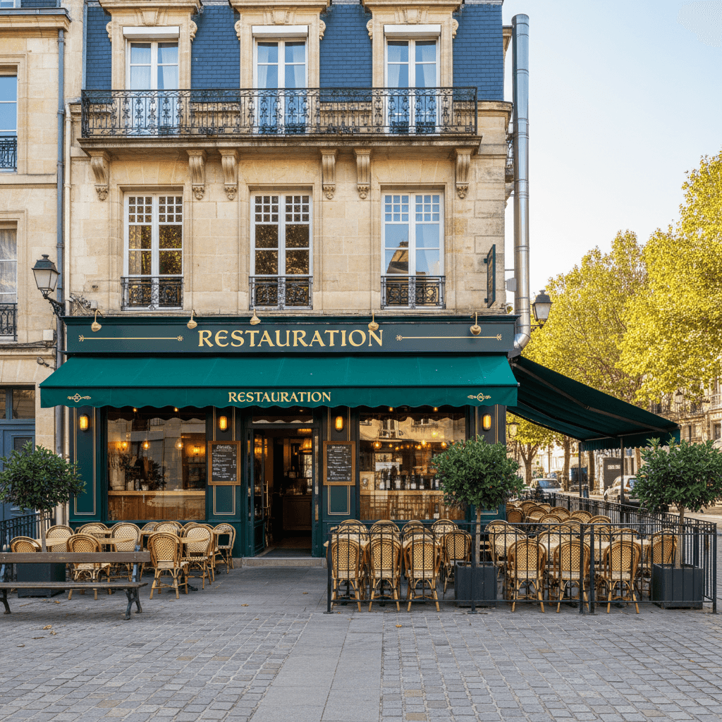 Restaurant 63m² à Bordeaux : terrasse - licence IV