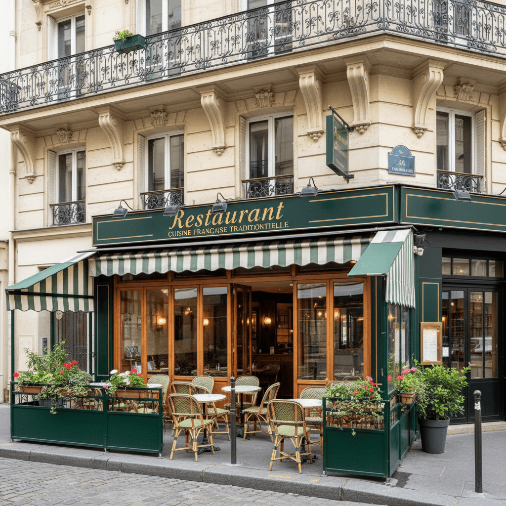 Restaurant 30 couverts à Paris : terrasse - licence IV