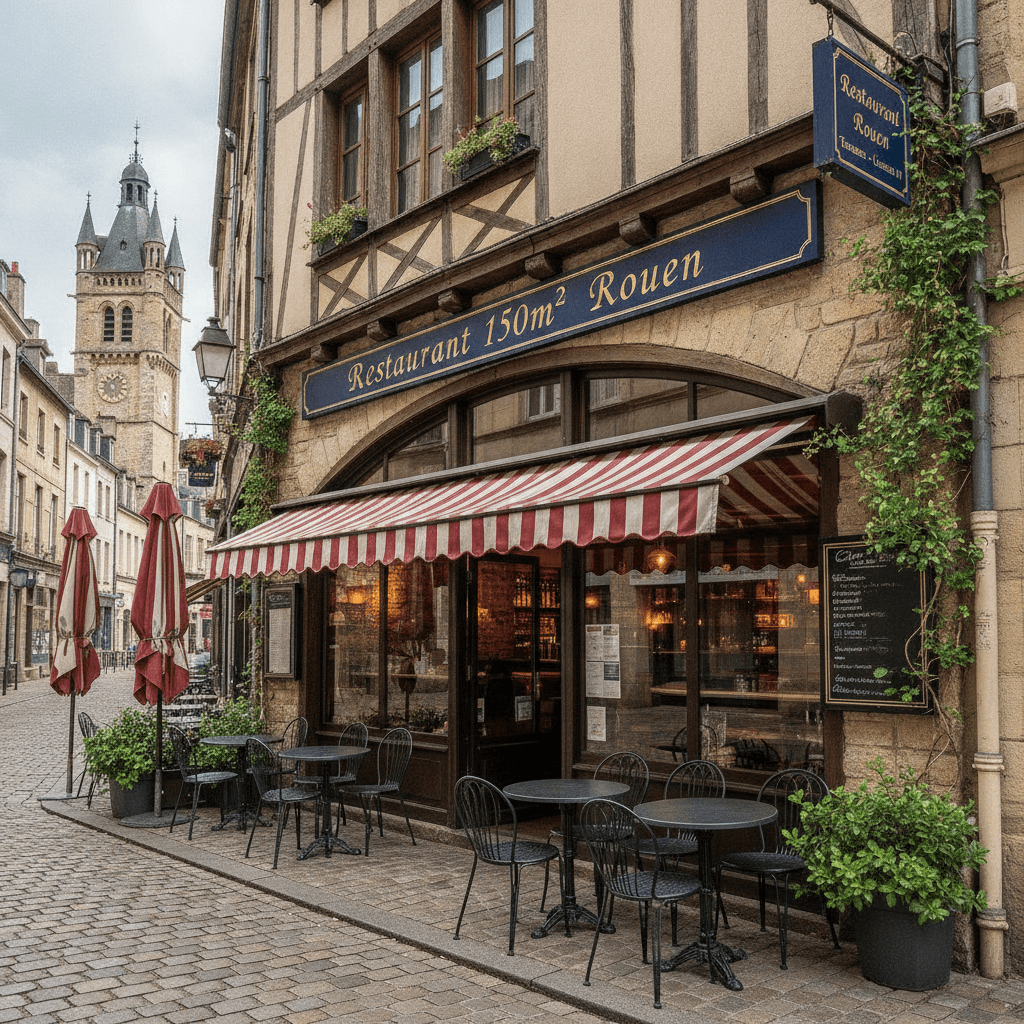 Restaurant 150m² à Rouen : terrasse - licence IV