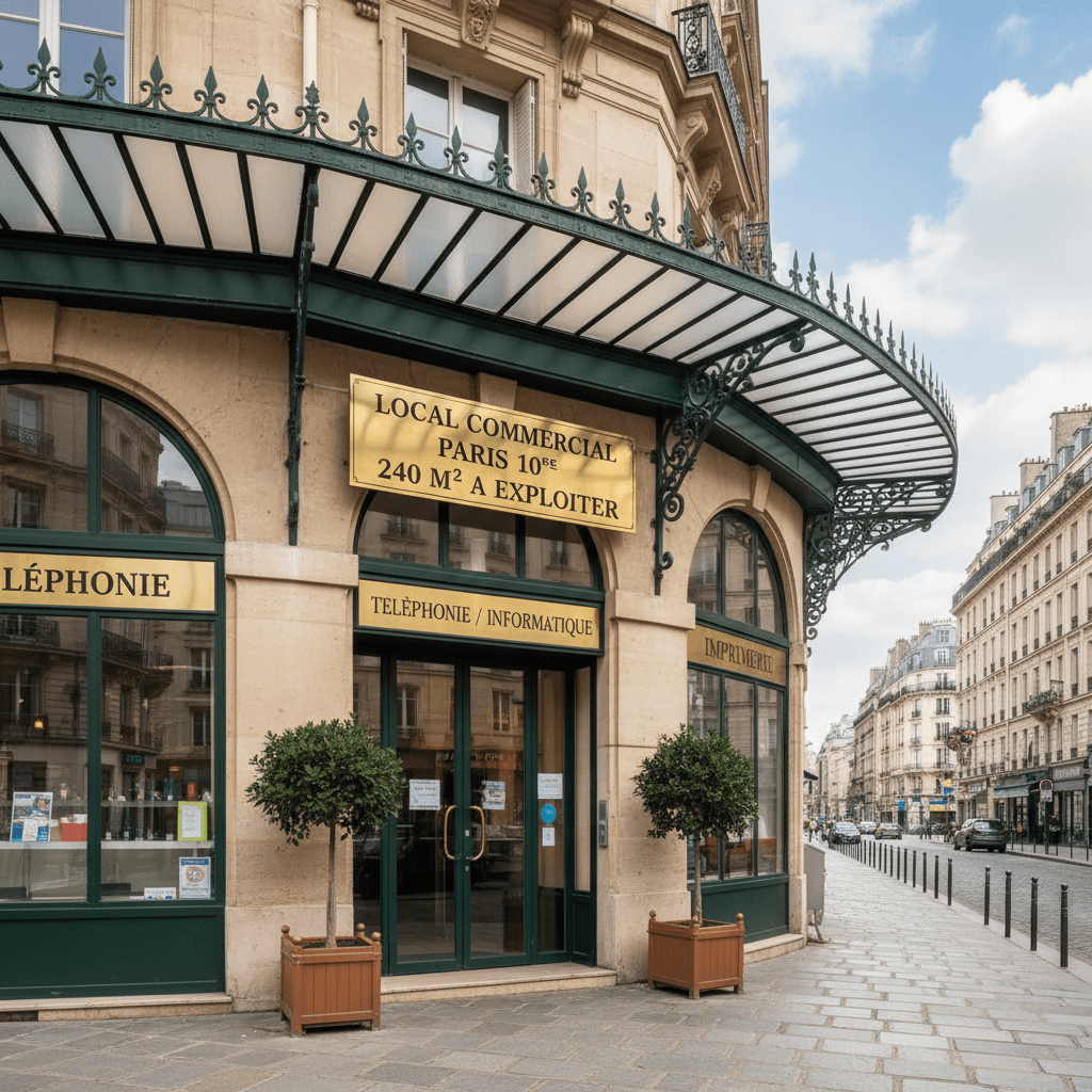 Local Commercial à Paris 10e - 240 m² à exploiter