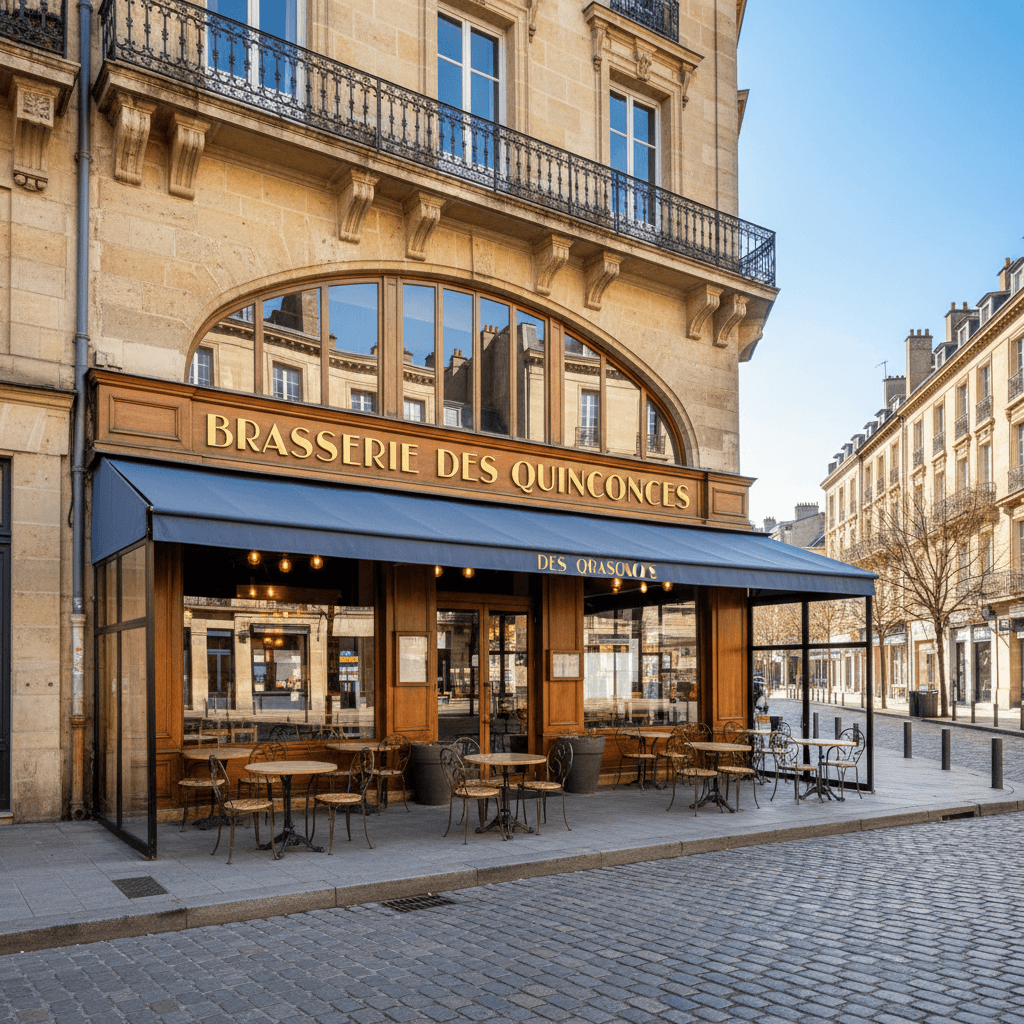 Bar-brasserie 900m² à Bordeaux : terrasse - licence IV